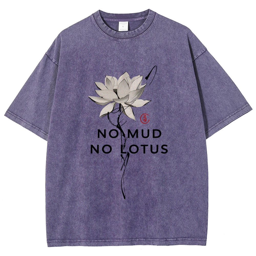 Japanese Zen Lotus Washed T-Shirt
