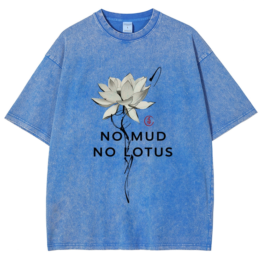 Japanese Zen Lotus Washed T-Shirt