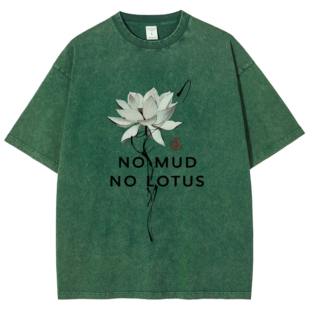 Japanese Zen Lotus Washed T-Shirt