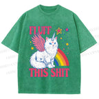 Unisex Fluff This Shit Printed Washed Tee