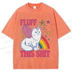 Unisex Fluff This Shit Printed Washed Tee