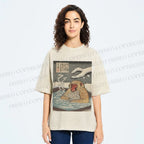 Unisex Snow Monkey Onsen Printed Washed Tee