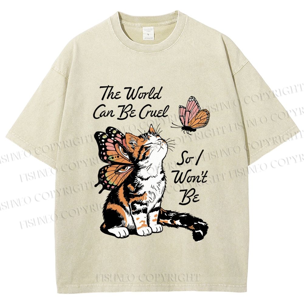 Unisex Kind in a Cruel World Printed Washed Tee