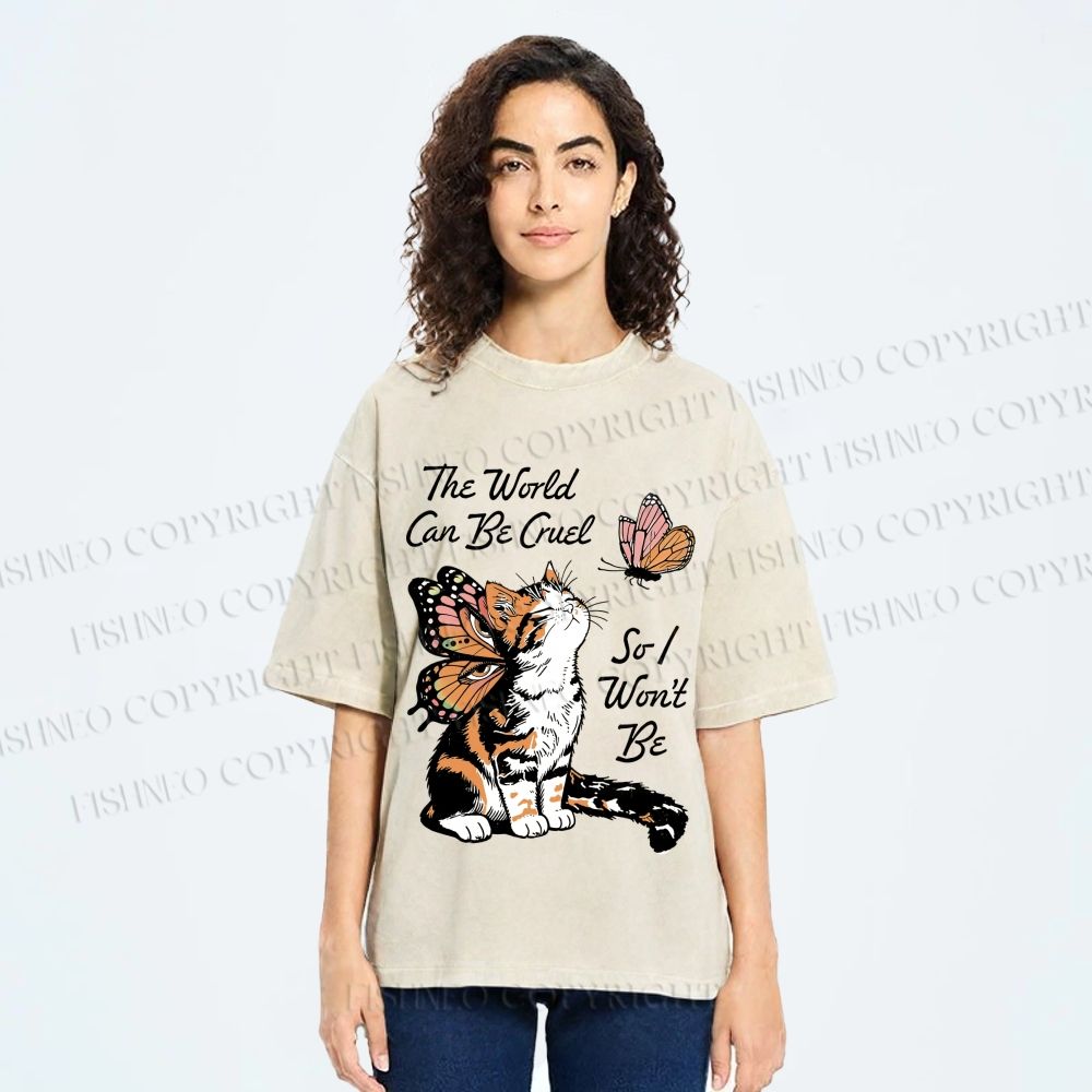 Unisex Kind in a Cruel World Printed Washed Tee
