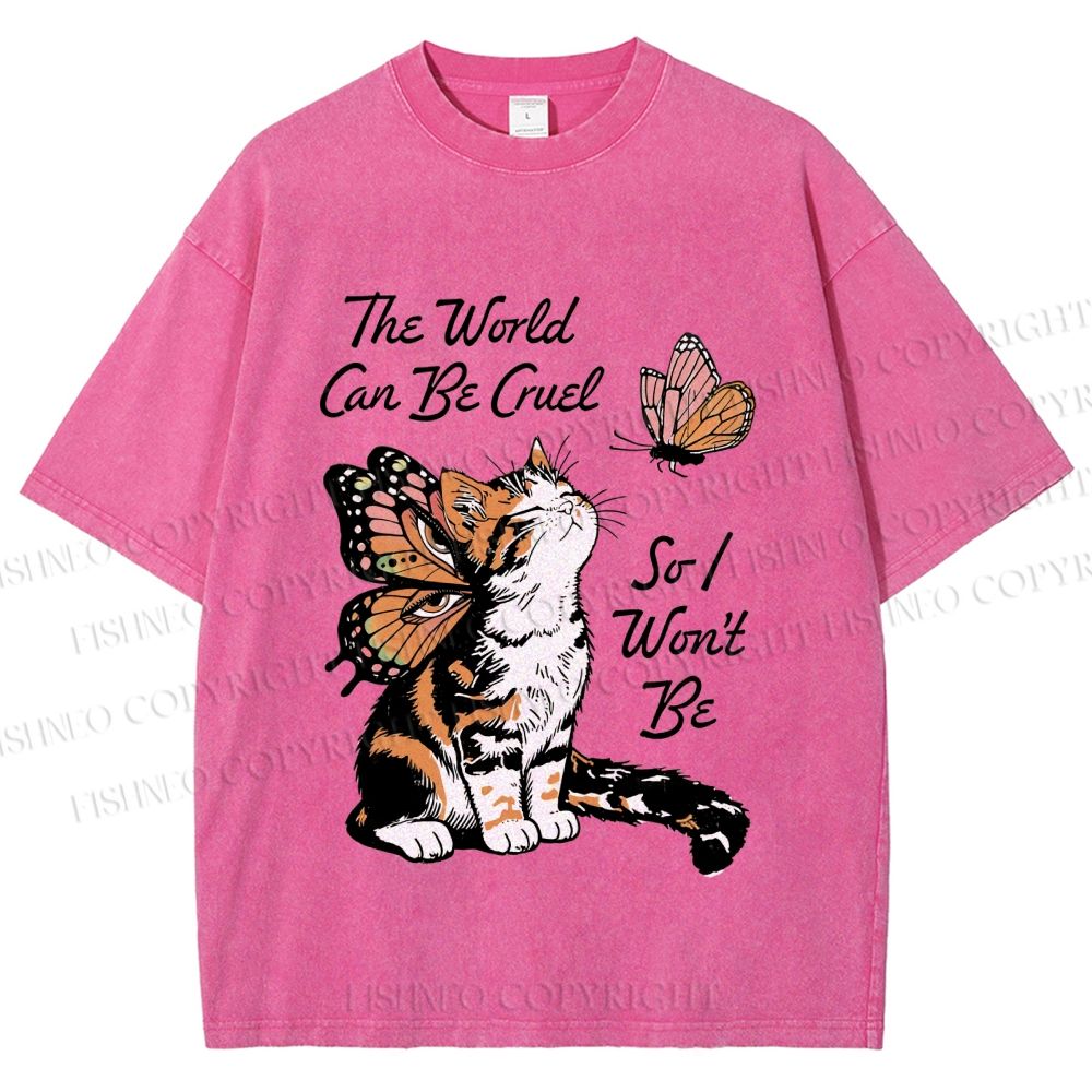 Unisex Kind in a Cruel World Printed Washed Tee