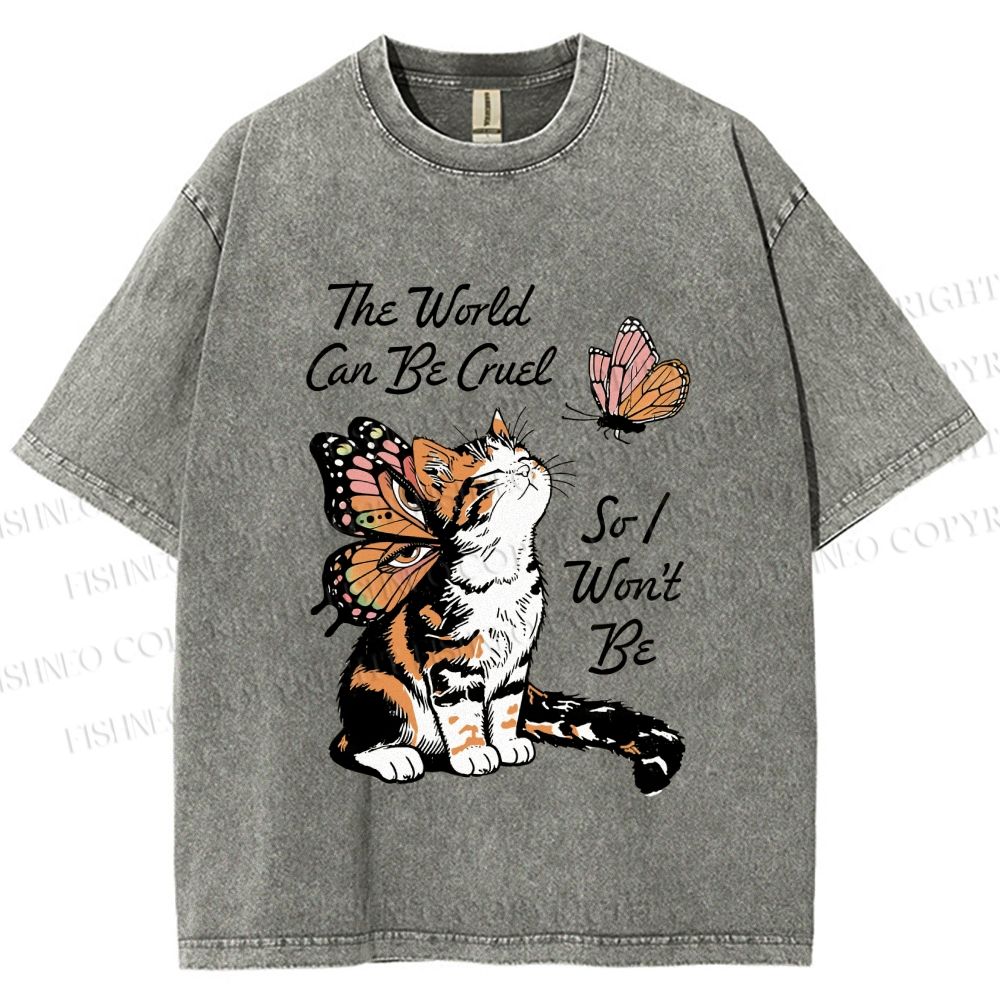 Unisex Kind in a Cruel World Printed Washed Tee