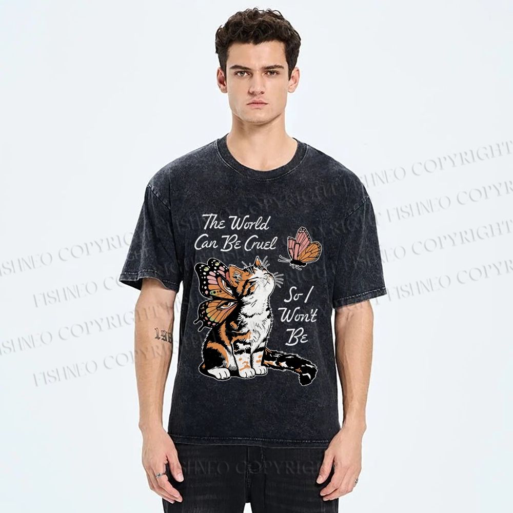 Unisex Kind in a Cruel World Printed Washed Tee