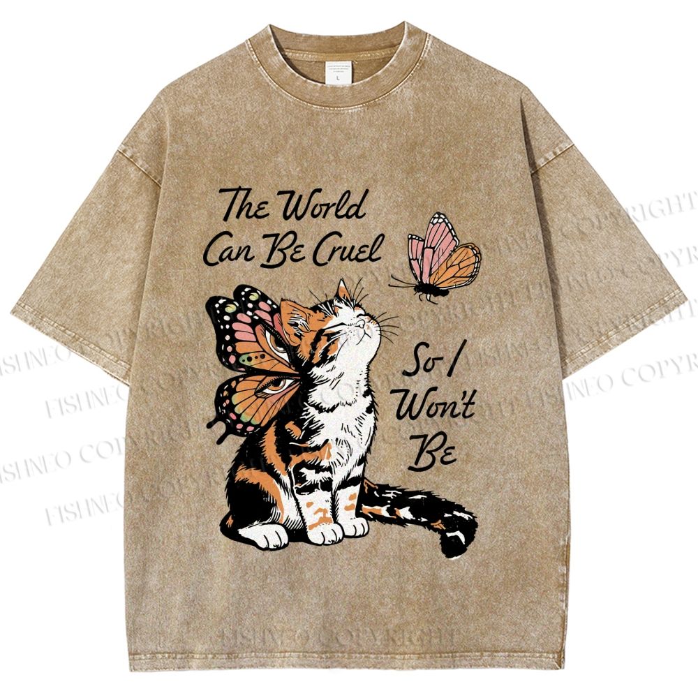Unisex Kind in a Cruel World Printed Washed Tee