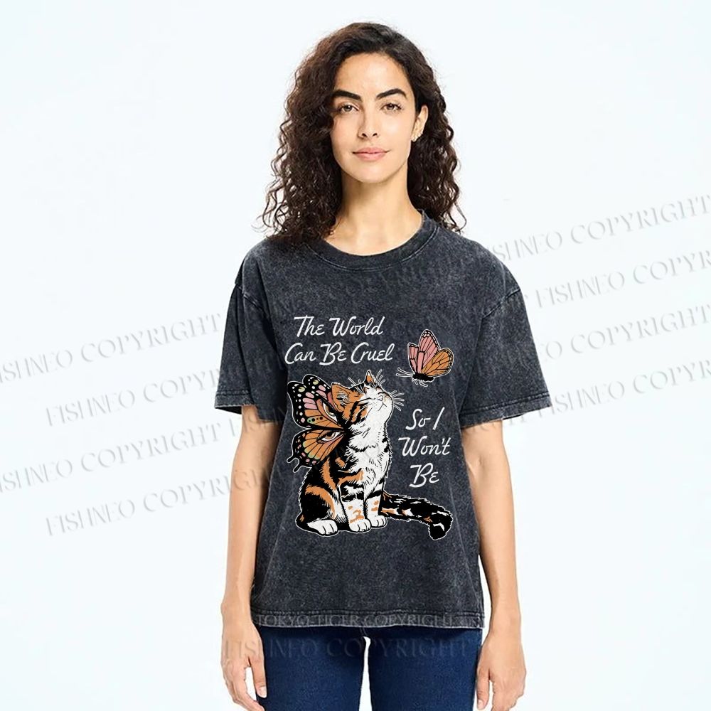 Unisex Kind in a Cruel World Printed Washed Tee