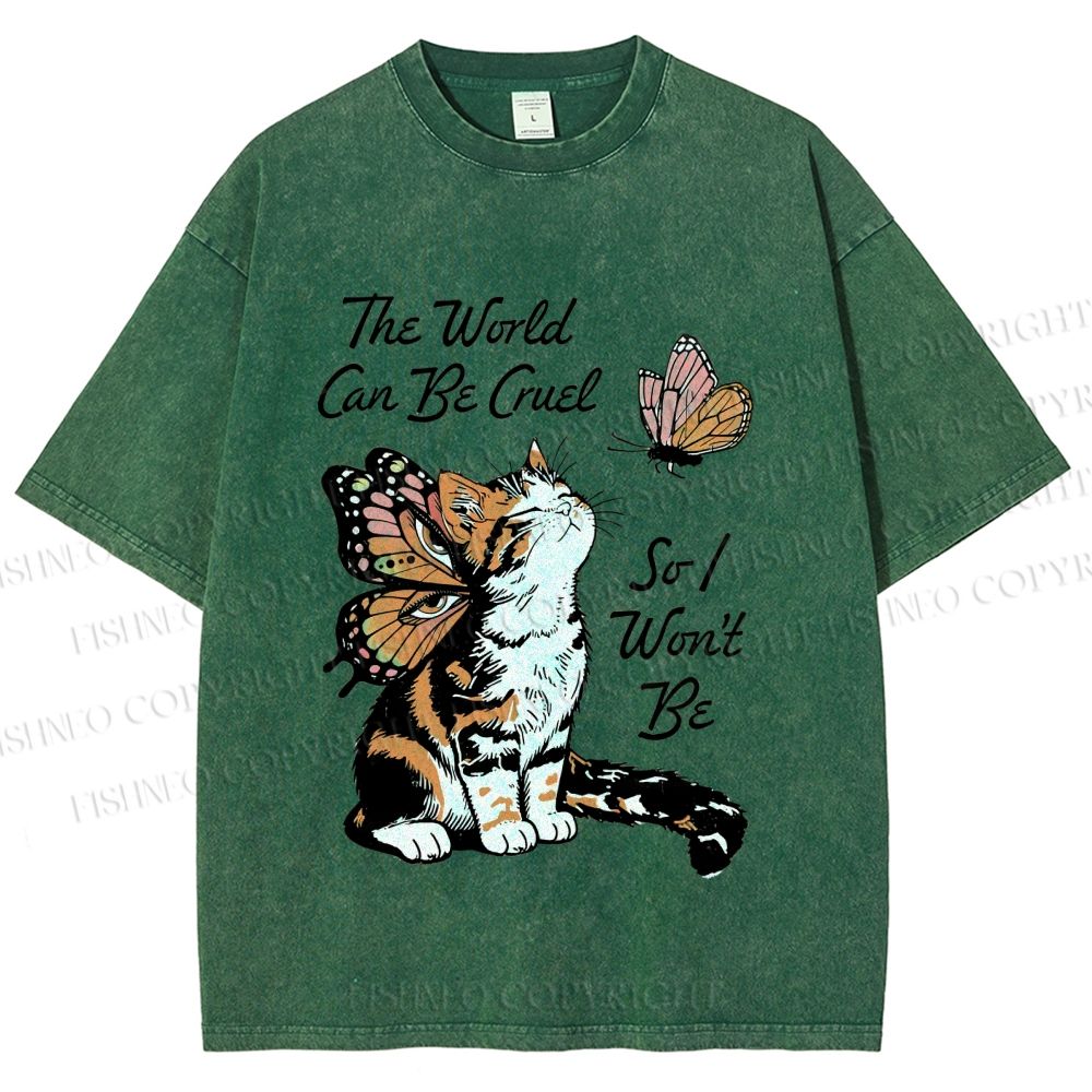 Unisex Kind in a Cruel World Printed Washed Tee