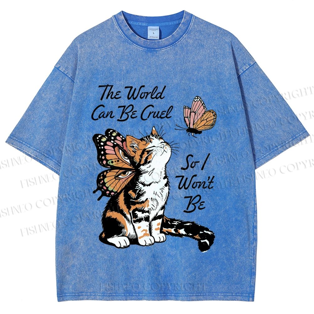 Unisex Kind in a Cruel World Printed Washed Tee