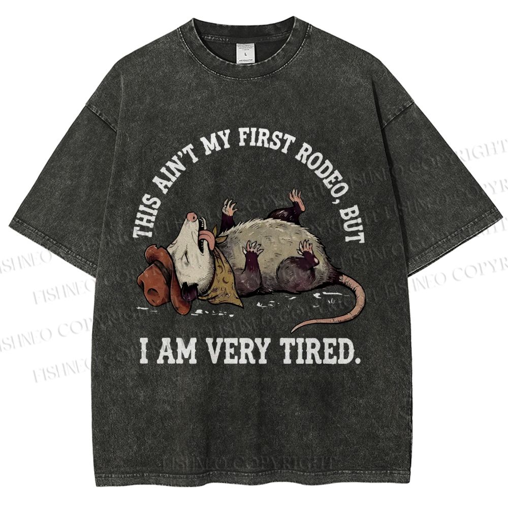Unisex Ain’t My First Rodeo Printed Washed Tee