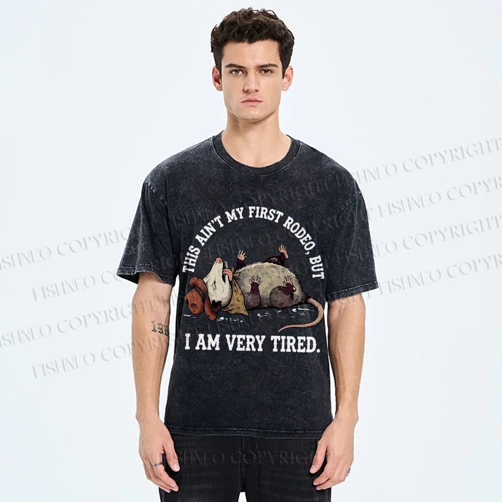 Unisex Ain’t My First Rodeo Printed Washed Tee