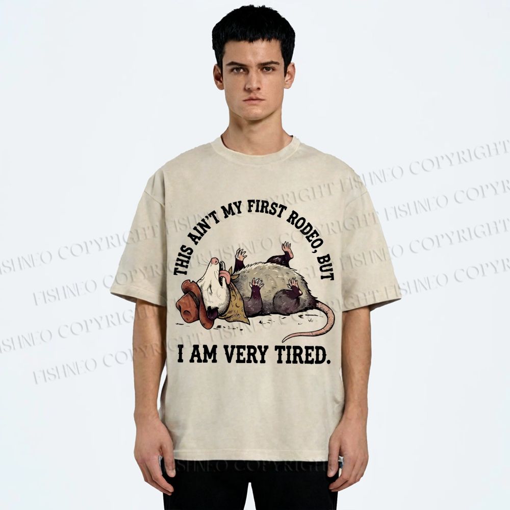 Unisex Ain’t My First Rodeo Printed Washed Tee