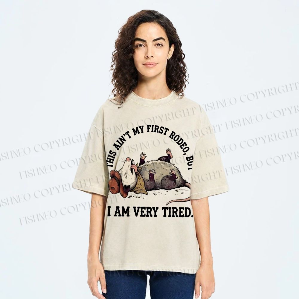 Unisex Ain’t My First Rodeo Printed Washed Tee