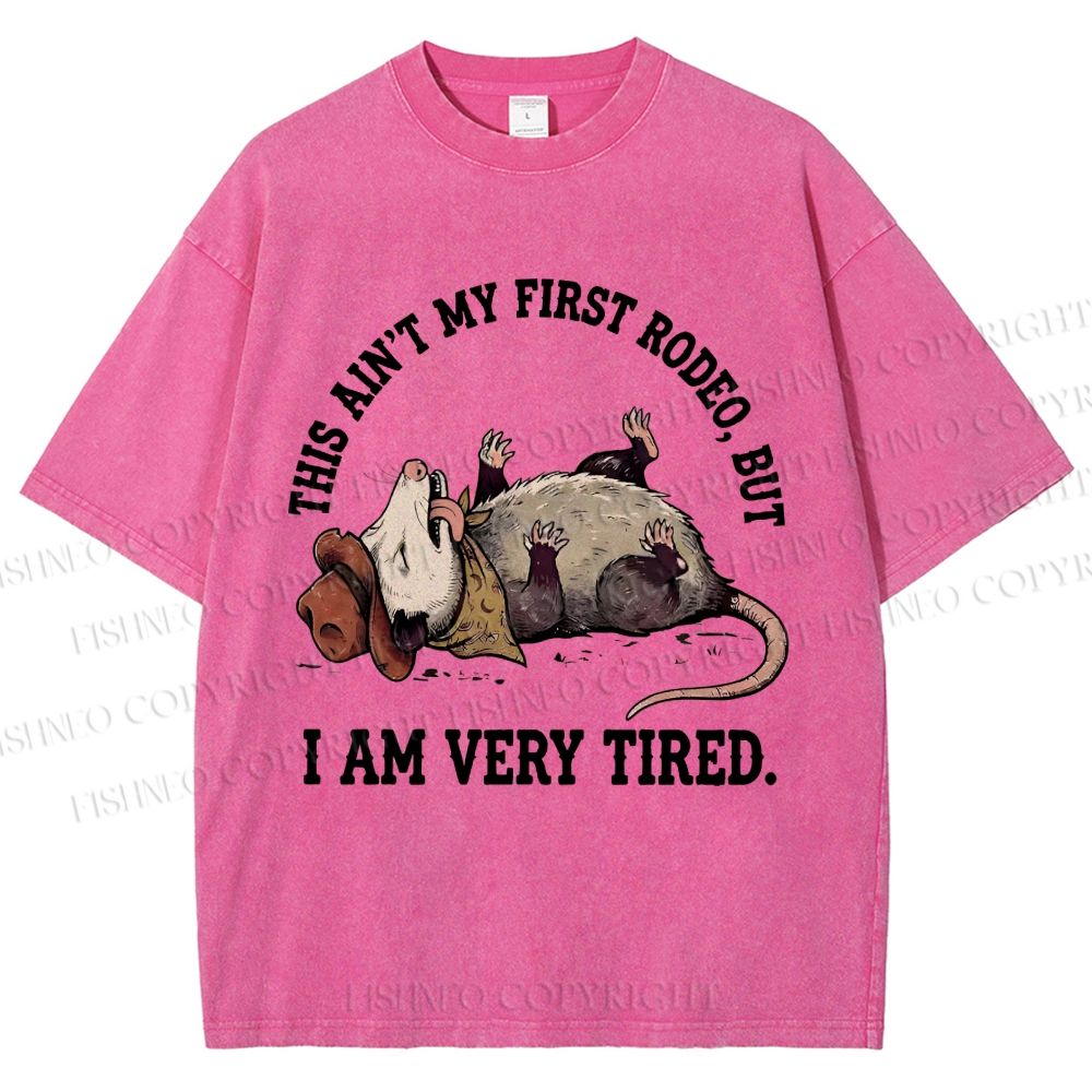 Unisex Ain’t My First Rodeo Printed Washed Tee