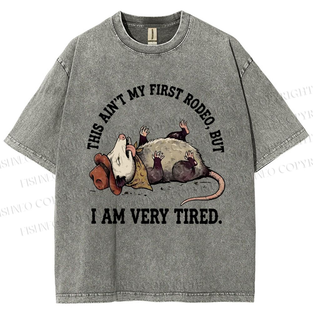 Unisex Ain’t My First Rodeo Printed Washed Tee
