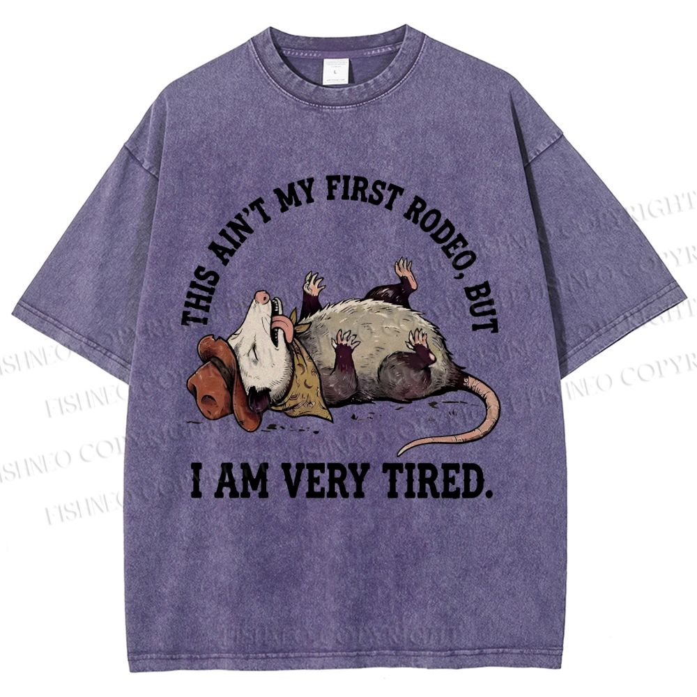 Unisex Ain’t My First Rodeo Printed Washed Tee