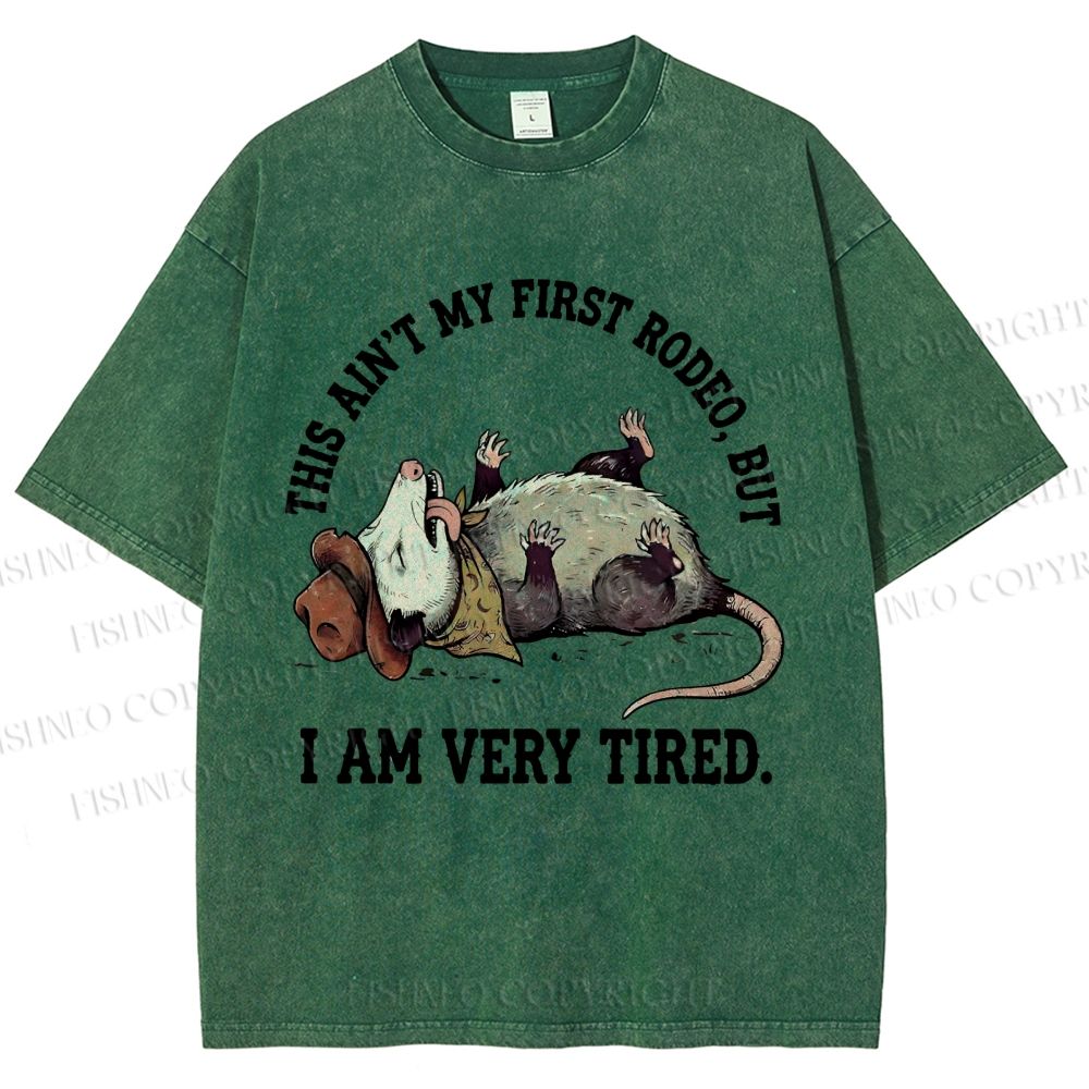 Unisex Ain’t My First Rodeo Printed Washed Tee