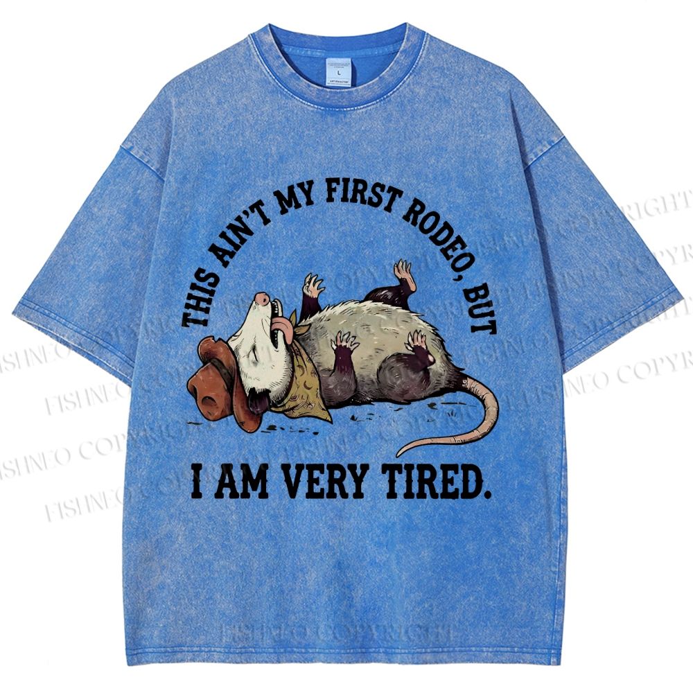 Unisex Ain’t My First Rodeo Printed Washed Tee