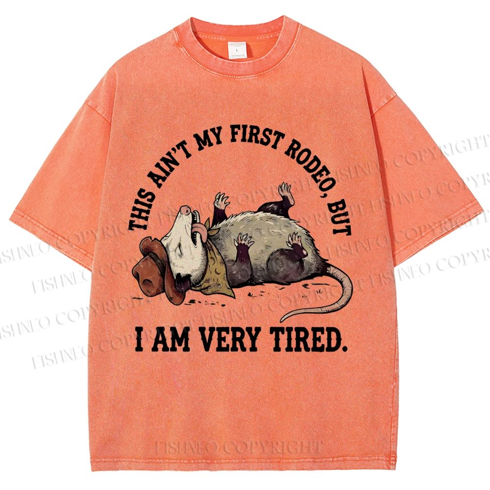 Unisex Ain’t My First Rodeo Printed Washed Tee