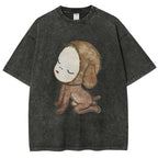 Abandoned Puppy Waiting Washed T-Shirt
