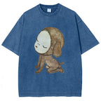 Abandoned Puppy Waiting Washed T-Shirt