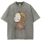 Abandoned Puppy Waiting Washed T-Shirt