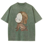 Abandoned Puppy Waiting Washed T-Shirt