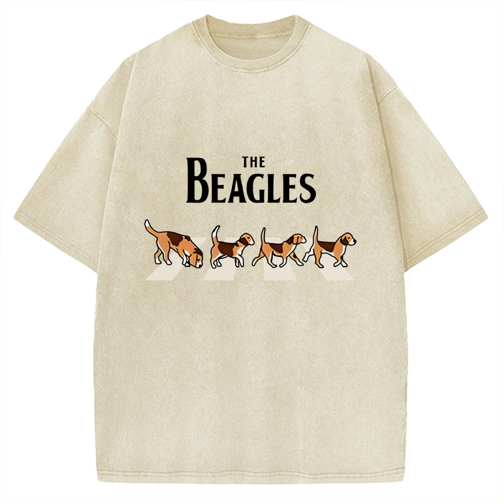Unisex The Beagles Printed Washed Tee