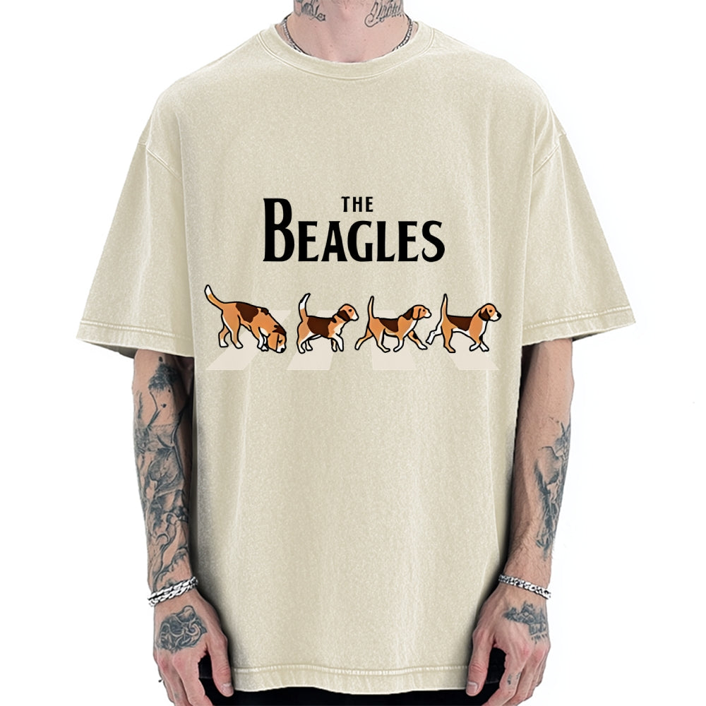 Unisex The Beagles Printed Washed Tee