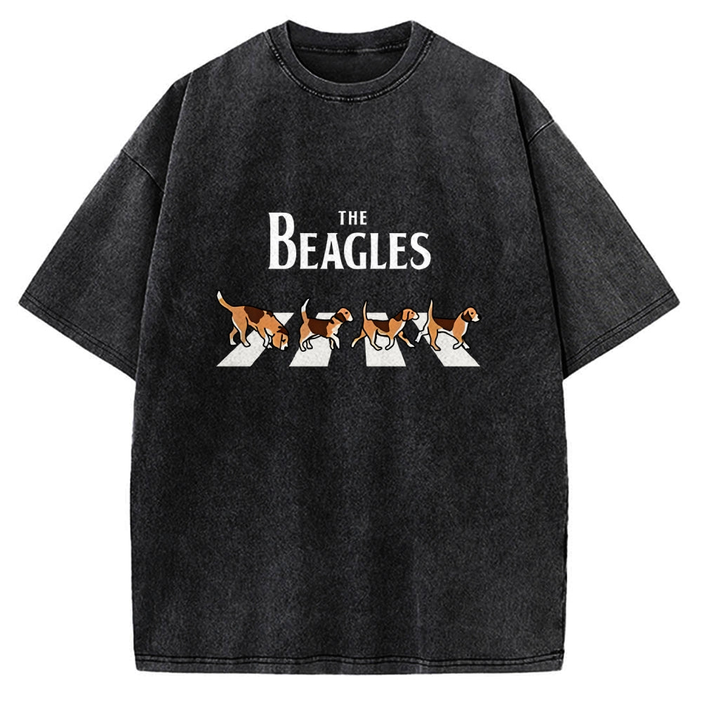 Unisex The Beagles Printed Washed Tee