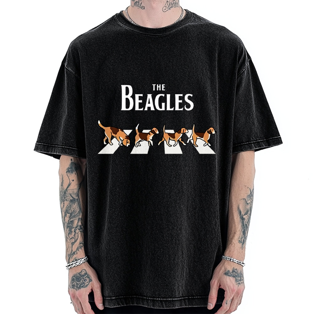 Unisex The Beagles Printed Washed Tee