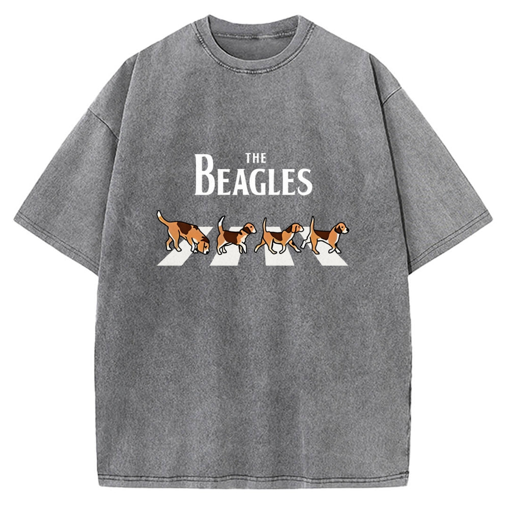 Unisex The Beagles Printed Washed Tee