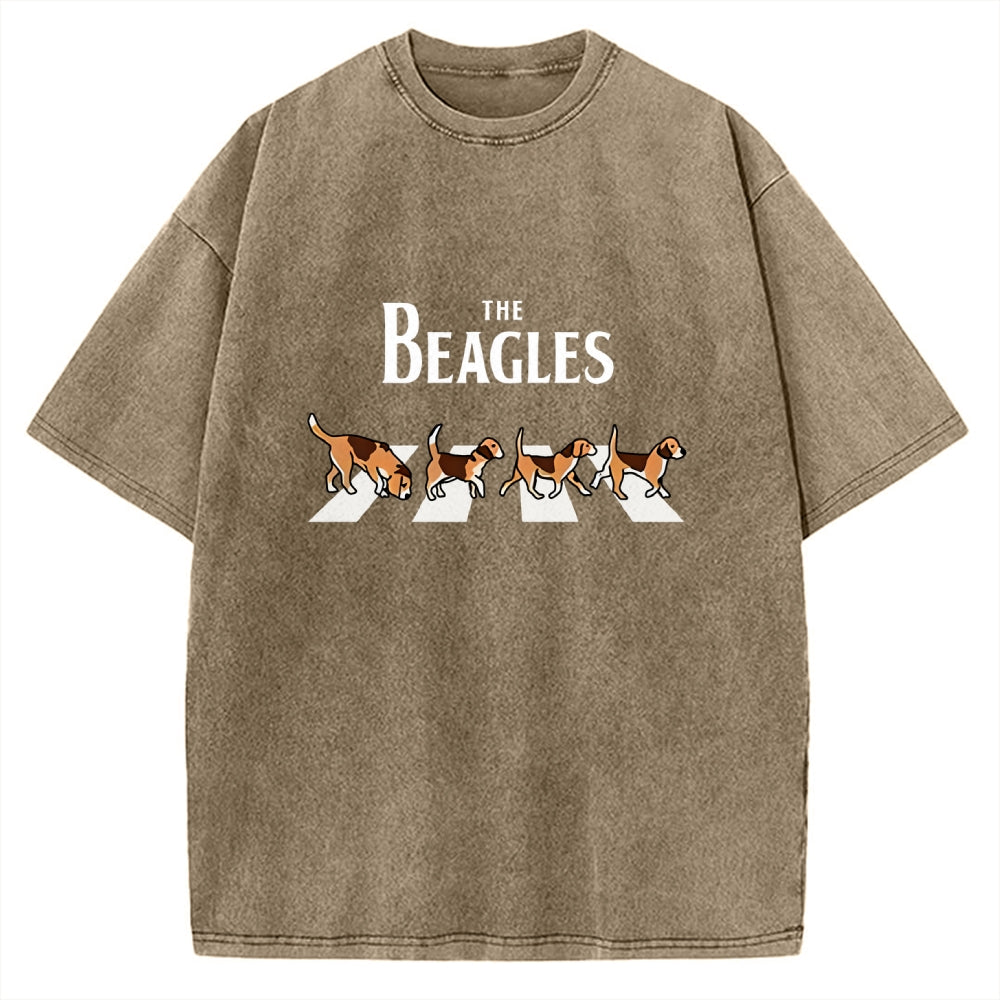 Unisex The Beagles Printed Washed Tee