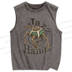 Unisex Jazz Hands Project Hail Mary Printed Washed Tank Top
