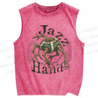 Unisex Jazz Hands Project Hail Mary Printed Washed Tank Top