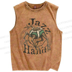 Unisex Jazz Hands Project Hail Mary Printed Washed Tank Top