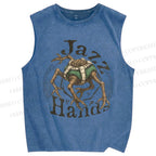 Unisex Jazz Hands Project Hail Mary Printed Washed Tank Top