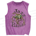 Unisex Jazz Hands Project Hail Mary Printed Washed Tank Top