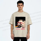 Unisex Opossum Stay Wild Printed Washed Tee