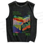 Unisex Yayoi Kusama Valley Printed Washed Tank Top
