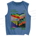Unisex Yayoi Kusama Valley Printed Washed Tank Top