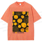Unisex Yayoi Kusama Tree Rings Printed Washed Tee