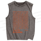Unisex Yayoi Kusama Dots Graffiti Printed Washed Tank Top