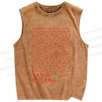 Unisex Yayoi Kusama Dots Graffiti Printed Washed Tank Top