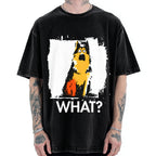 Unisex German Shepherd What Dog Printed Washed Tee