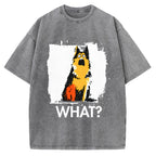 Unisex German Shepherd What Dog Printed Washed Tee