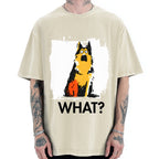 Unisex German Shepherd What Dog Printed Washed Tee