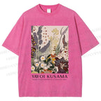 Unisex Yayoi Kusama Flowers Printed Washed Tee